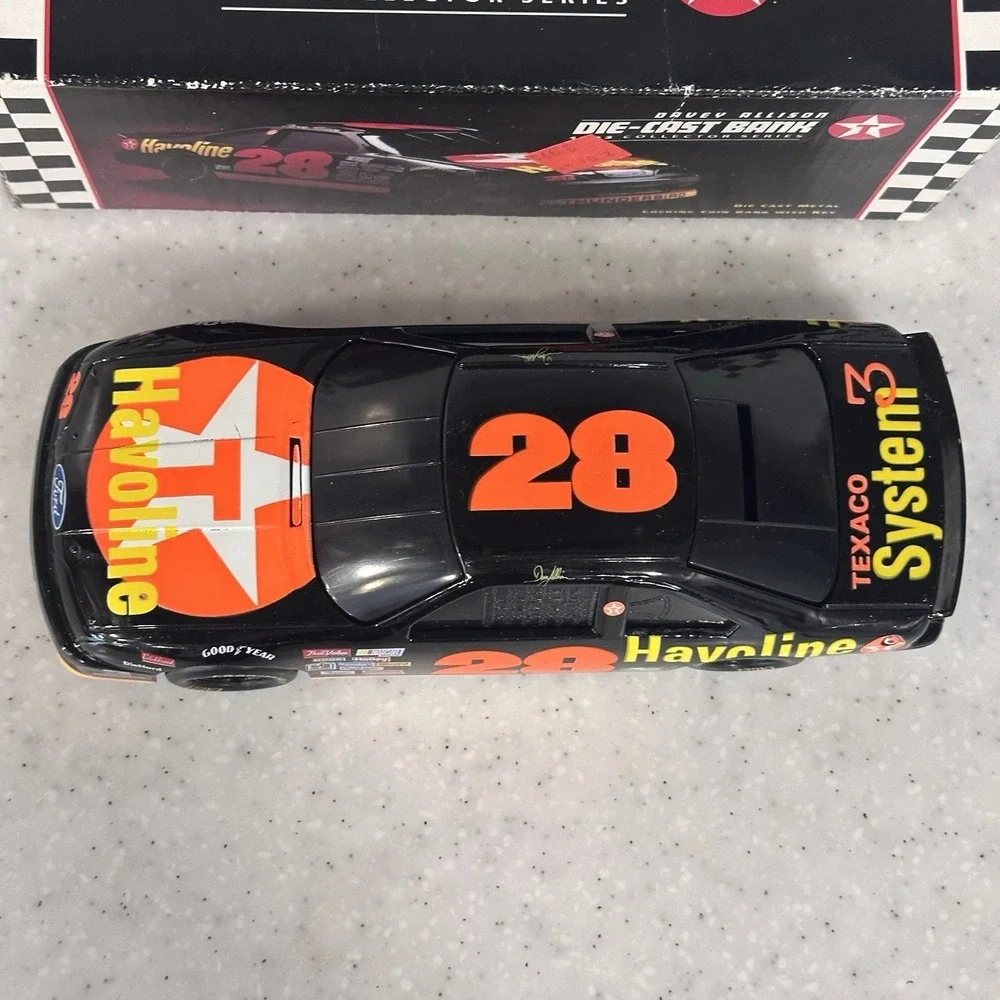 1993 Davey Allison #28 Havoline Ford T-Bird Racing Champions‎ 1:24 Diecast Bank